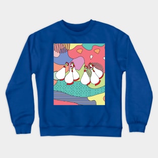 Crazy Chickens Funny Chicken Crewneck Sweatshirt